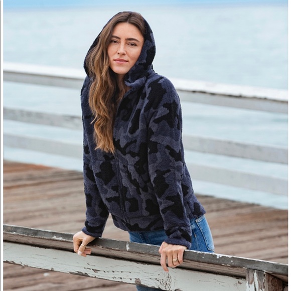 barefoot dreams camo cardigan